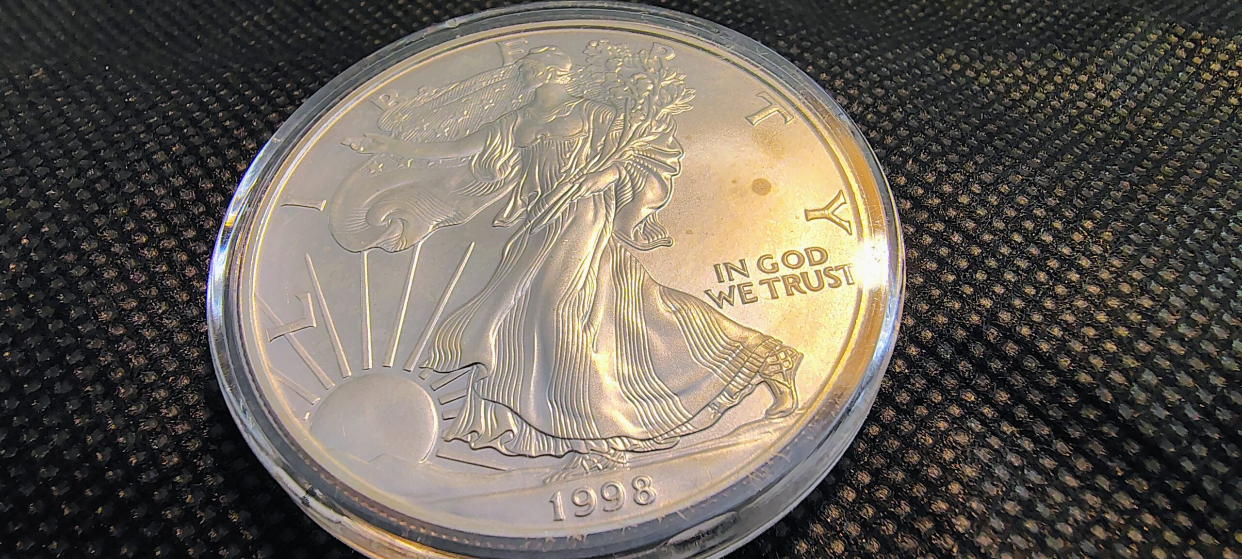 1998 American Silver Eagle – 1 Troy Oz .999 Fine Silver - Image 3